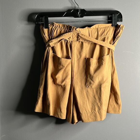 BCBG MaxAzria Brown Paperbag Shorts Size Medium - Picture 5 of 7